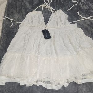 White Mini Dress by Mizani